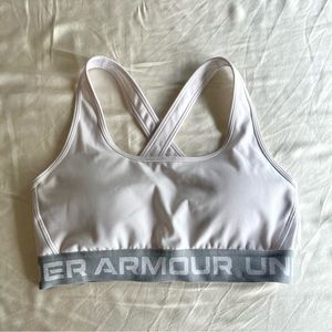 Under Armour crisscross white sports bra
